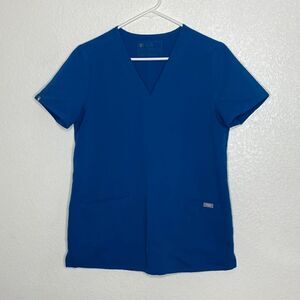 FIGS Technical Collection Women’s Blue Top Scrub Size S